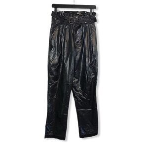 Free People Faux Leather Paperbag Pants